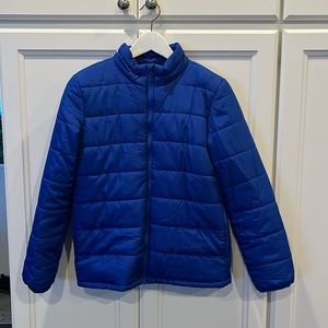 Joe Fresh light polyester jacket. Kids size 10-12. Color blue